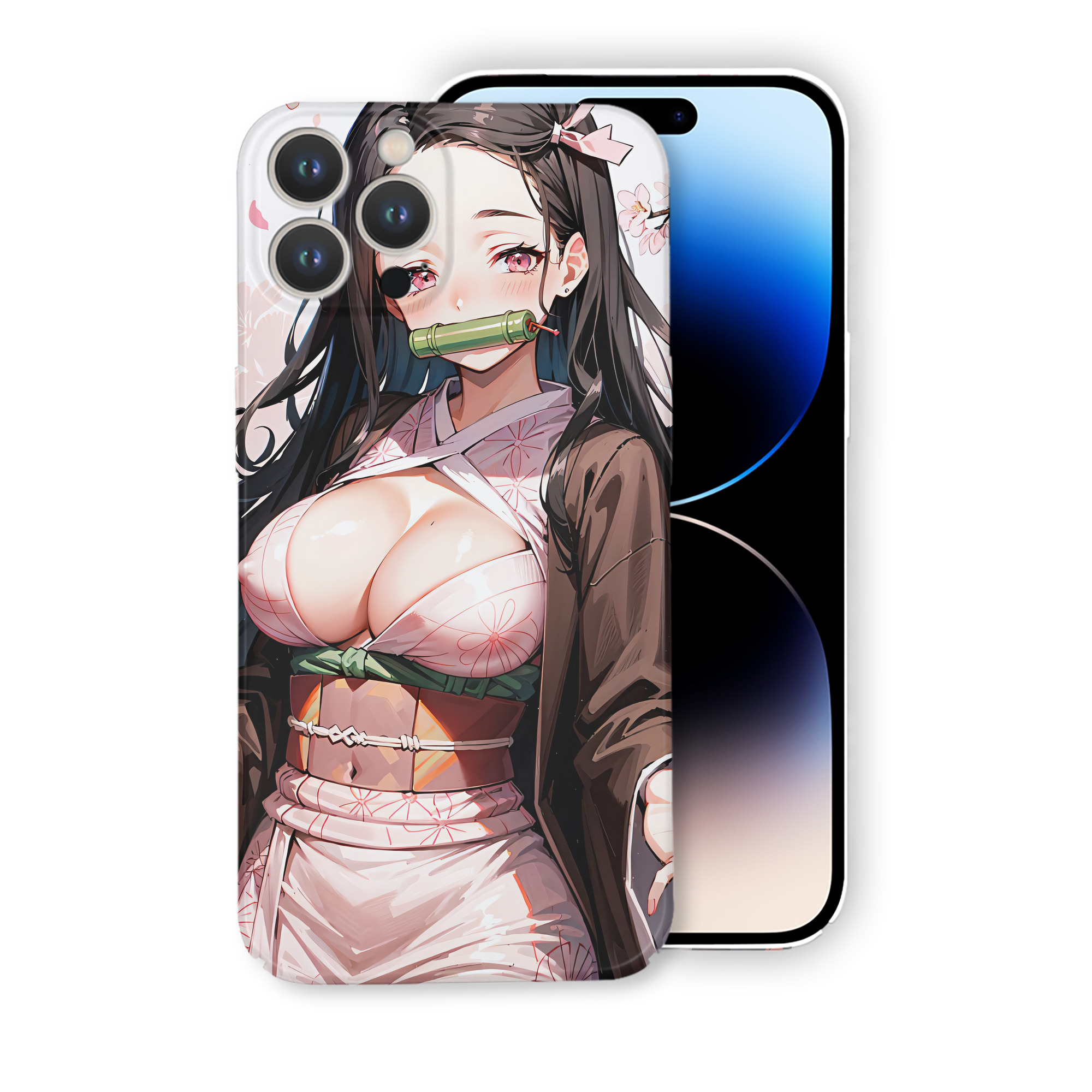 （画像用） 鬼滅の刃（きめつのやいば）竈門 禰󠄀豆子／かまど ねずこ Kamado Nezuko 【iPhone 14シリーズ対応】ハードケース